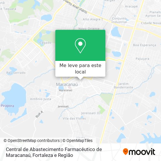 Central de Abastecimento Farmacêutico de Maracanaú mapa