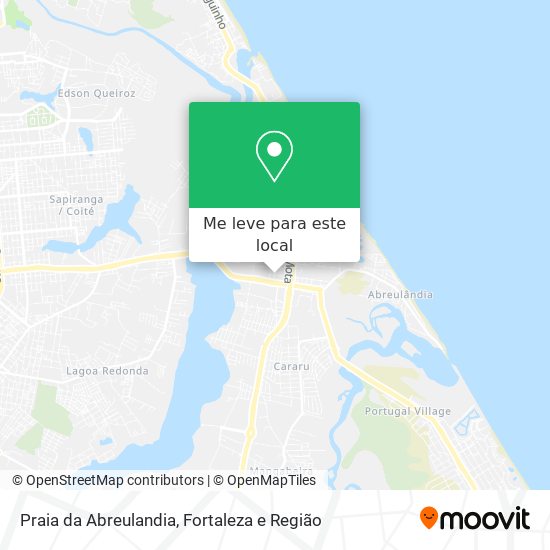 Praia da Abreulandia mapa