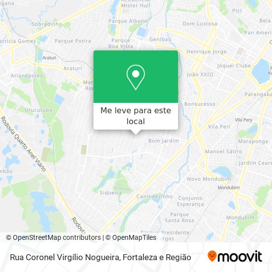 Rua Coronel Virgílio Nogueira mapa