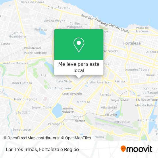 Lar Três Irmãs mapa