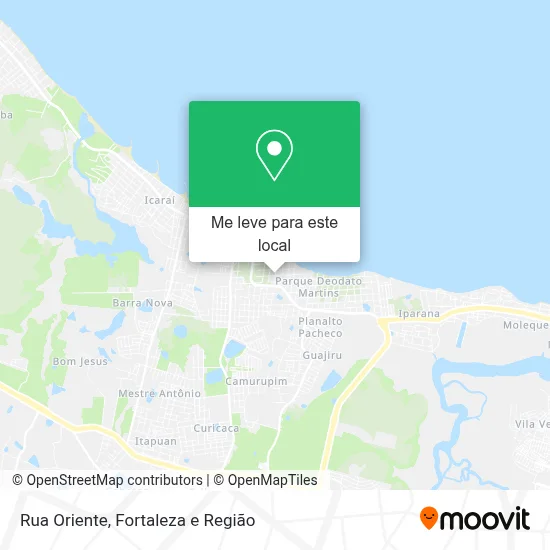 Rua Oriente mapa