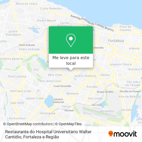 Restaurante do Hospital Universitário Walter Cantídio mapa