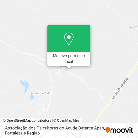 Associação dos Psicultores do Acude Batente Apab mapa