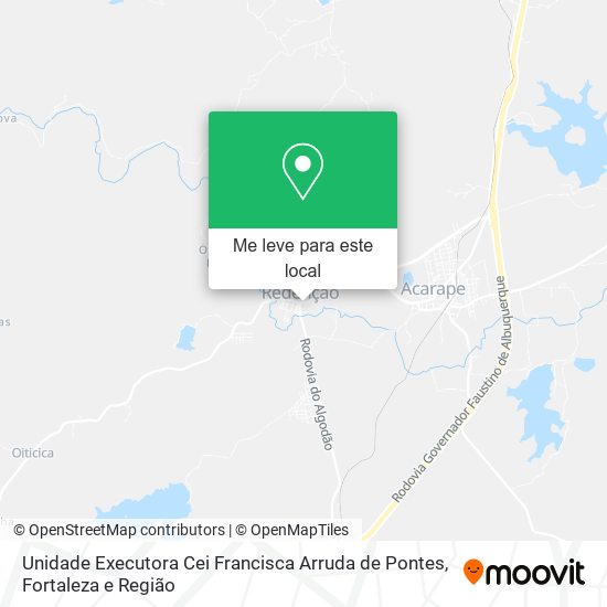 Unidade Executora Cei Francisca Arruda de Pontes mapa