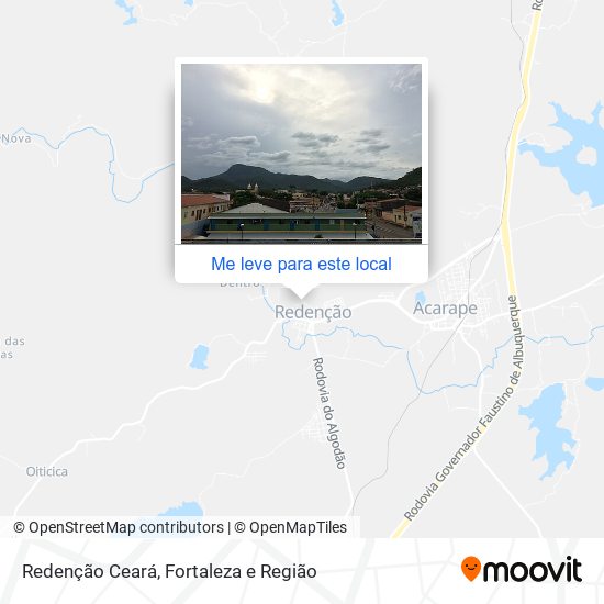 Redenção Ceará mapa