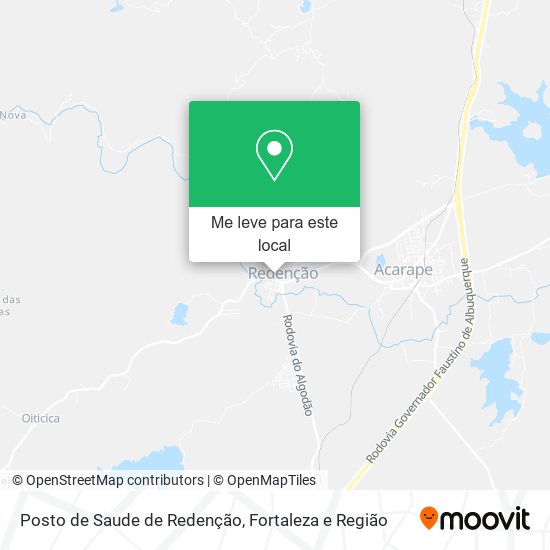 Posto de Saude de Redenção mapa