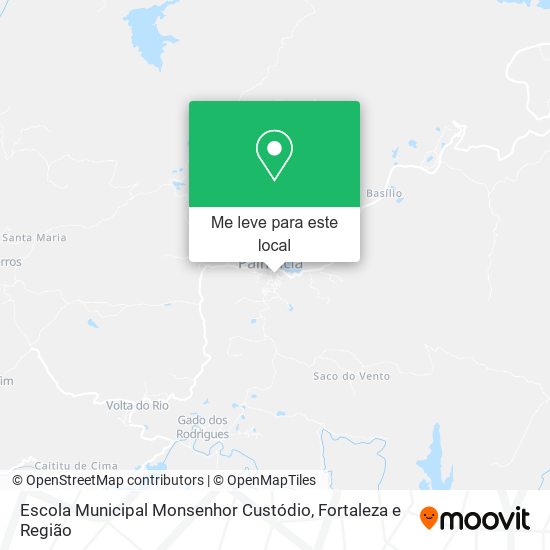 Escola Municipal Monsenhor Custódio mapa