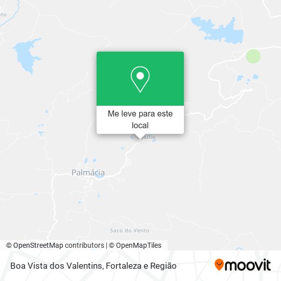 Boa Vista dos Valentins mapa