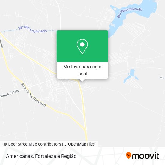 Americanas mapa
