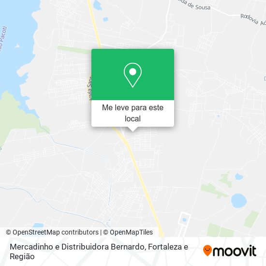 Mercadinho e Distribuidora Bernardo mapa