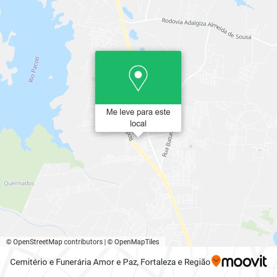 Cemitério e Funerária Amor e Paz mapa