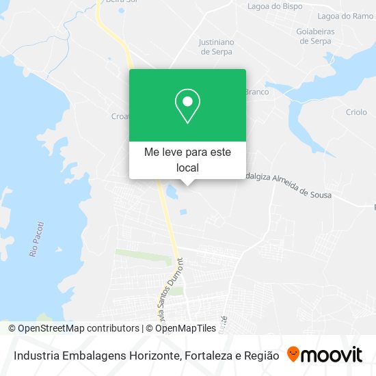 Industria Embalagens Horizonte mapa