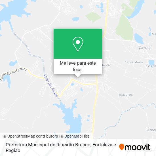 Prefeitura Municipal de Ribeirão Branco mapa