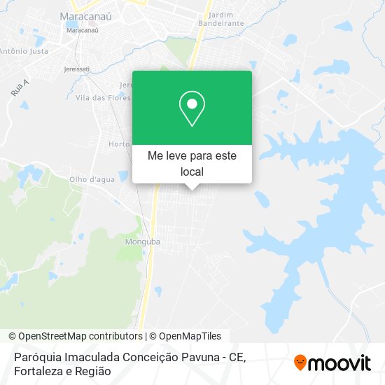 Paróquia Imaculada Conceição Pavuna - CE mapa