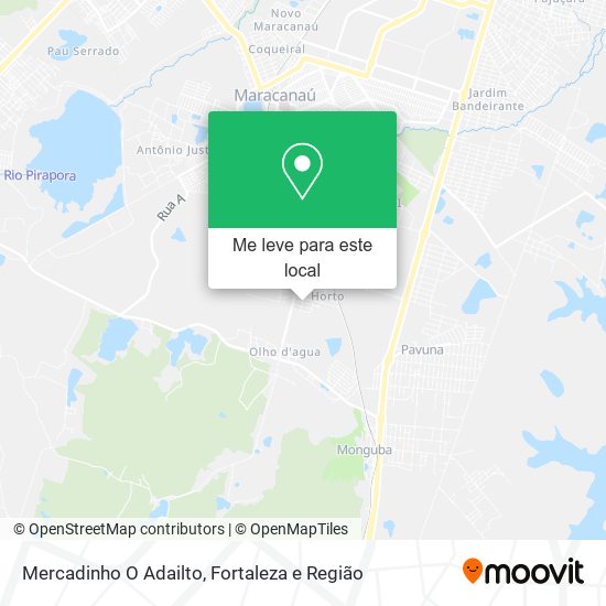 Mercadinho O Adailto mapa