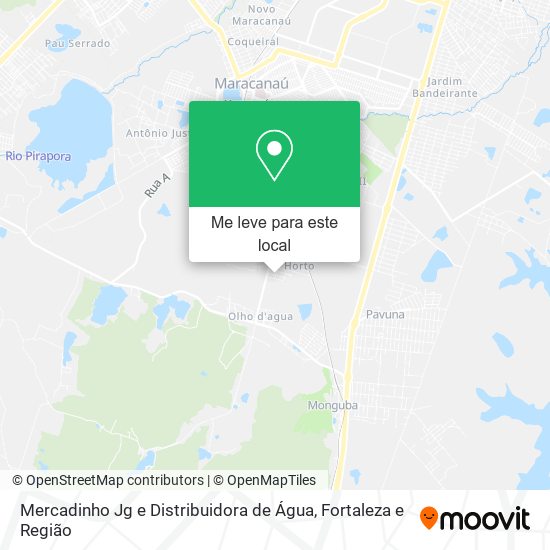 Mercadinho Jg e Distribuidora de Água mapa