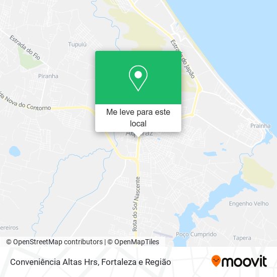 Conveniência Altas Hrs mapa