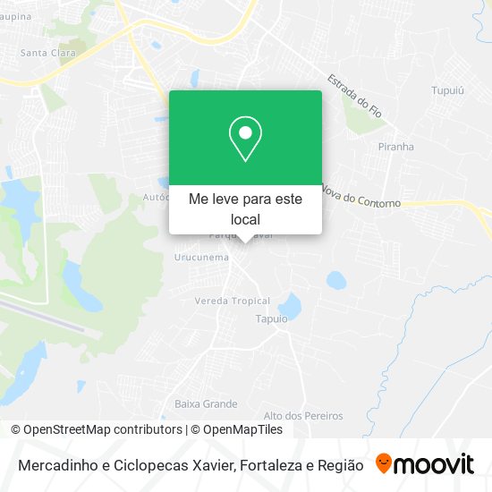 Mercadinho e Ciclopecas Xavier mapa