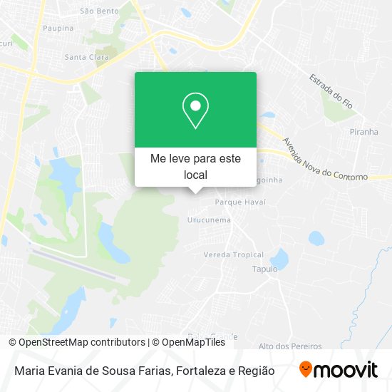 Maria Evania de Sousa Farias mapa