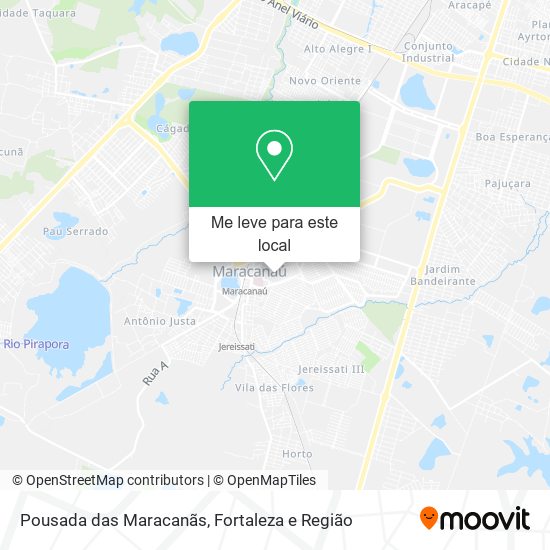 Pousada das Maracanãs mapa