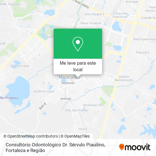 Consultório Odontológico Dr. Sérvulo Piauilino mapa