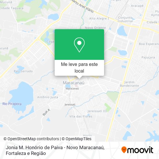 Jonia M. Honório de Paiva - Novo Maracanaú mapa