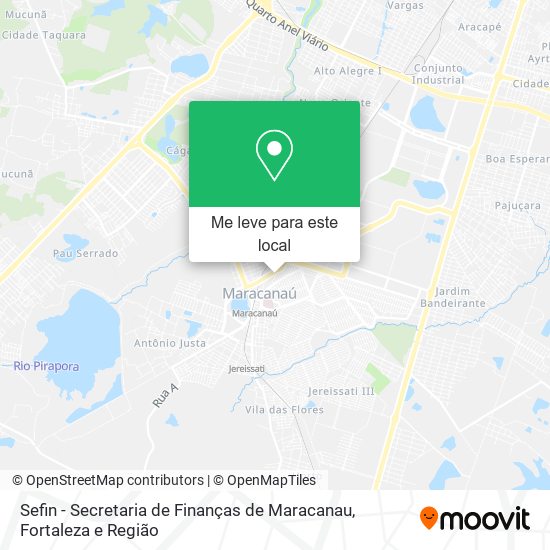 Sefin - Secretaria de Finanças de Maracanau mapa