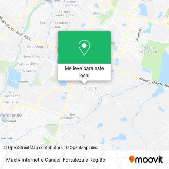 Maxtv Internet e Canais mapa