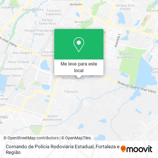 Comando de Polícia Rodoviária Estadual mapa