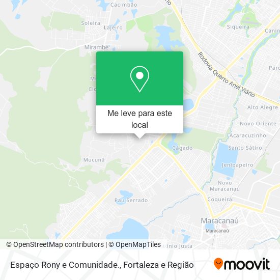 Espaço Rony e Comunidade. mapa