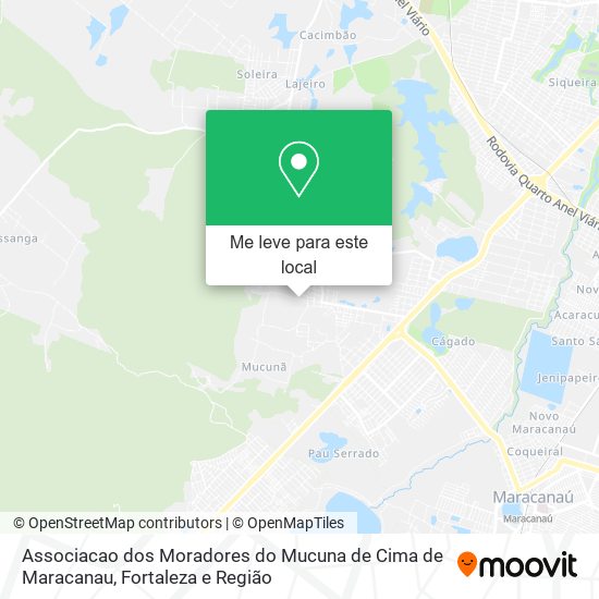Associacao dos Moradores do Mucuna de Cima de Maracanau mapa