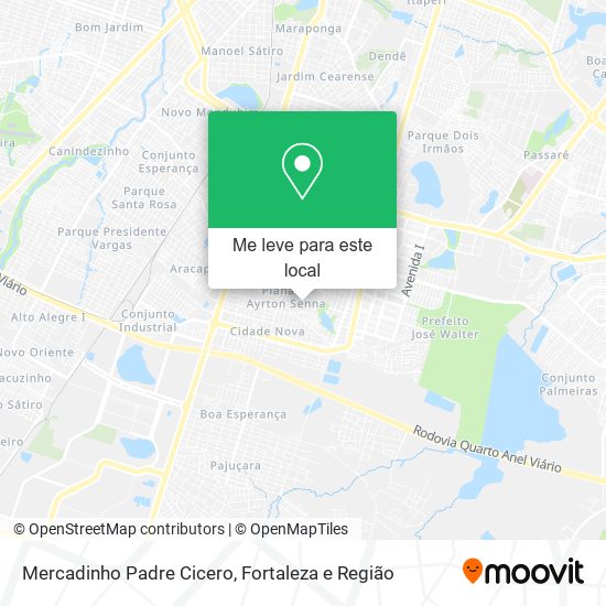 Mercadinho Padre Cicero mapa