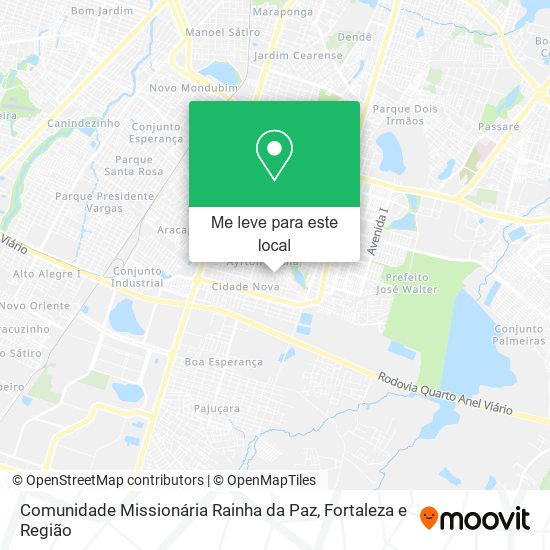 Comunidade Missionária Rainha da Paz mapa