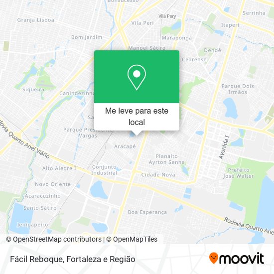 Fácil Reboque mapa