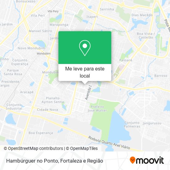 Hambúrguer no Ponto mapa