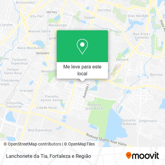 Lanchonete da Tia mapa