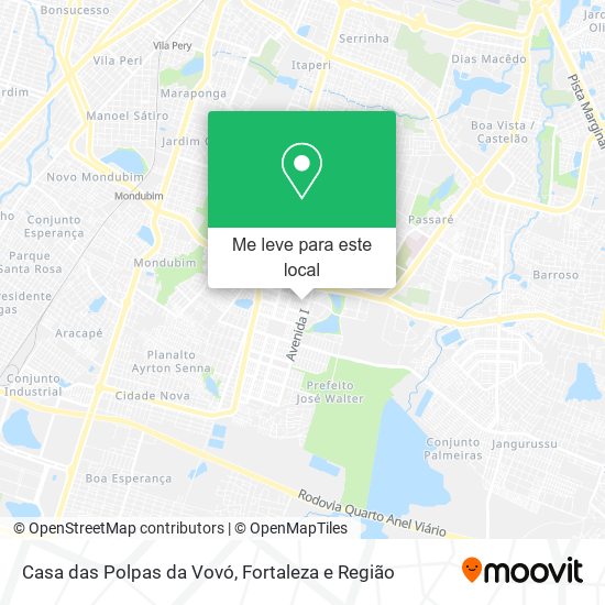 Casa das Polpas da Vovó mapa