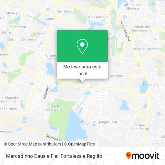 Mercadinho Deus e Fiel mapa