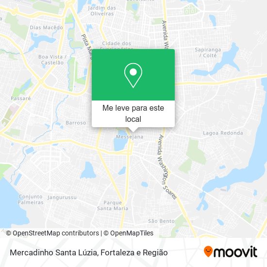 Mercadinho Santa Lúzia mapa
