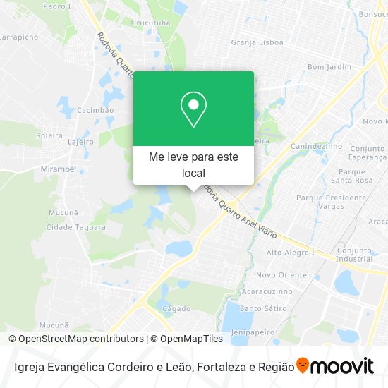 Igreja Evangélica Cordeiro e Leão mapa