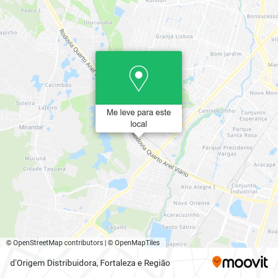 d'Origem Distribuidora mapa
