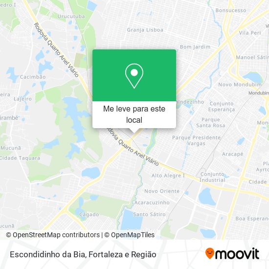 Escondidinho da Bia mapa