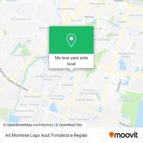 Ad Montese Lago Azul mapa