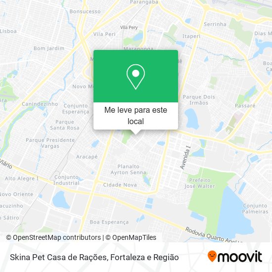 Skina Pet Casa de Rações mapa