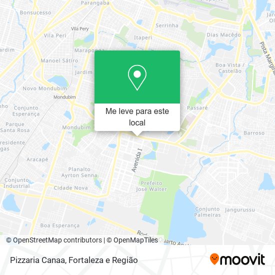 Pizzaria Canaa mapa