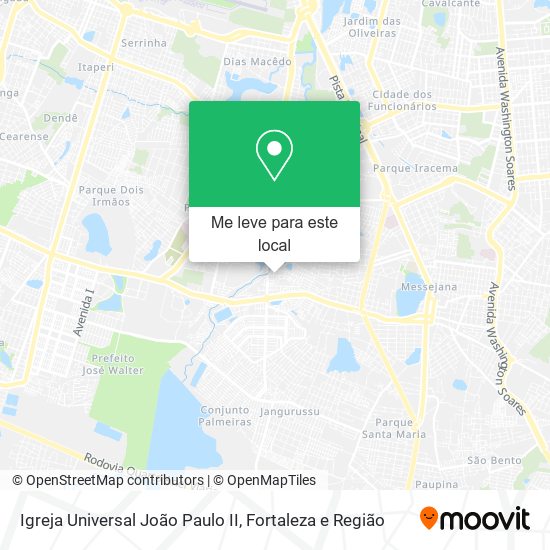 Igreja Universal João Paulo II mapa