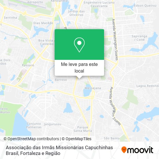 Associação das Irmãs Missionárias Capuchinhas Brasil mapa