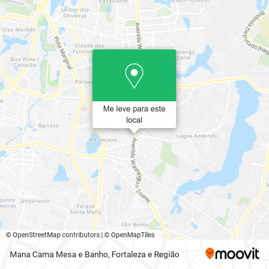 Mana Cama Mesa e Banho mapa