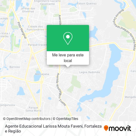 Agente Educacional Larissa Mouta Faveni mapa