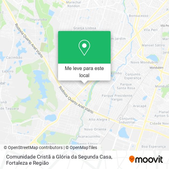 Comunidade Cristã a Glória da Segunda Casa mapa